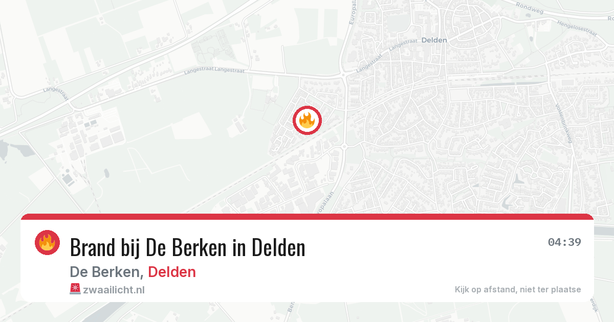 Brand bij De Berken in Delden — 25 jun 2026