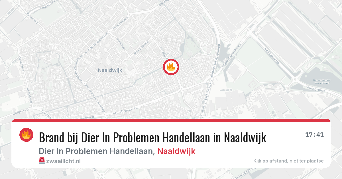 Brand bij Dier In Problemen Handellaan in Naaldwijk — 6 jun 2026