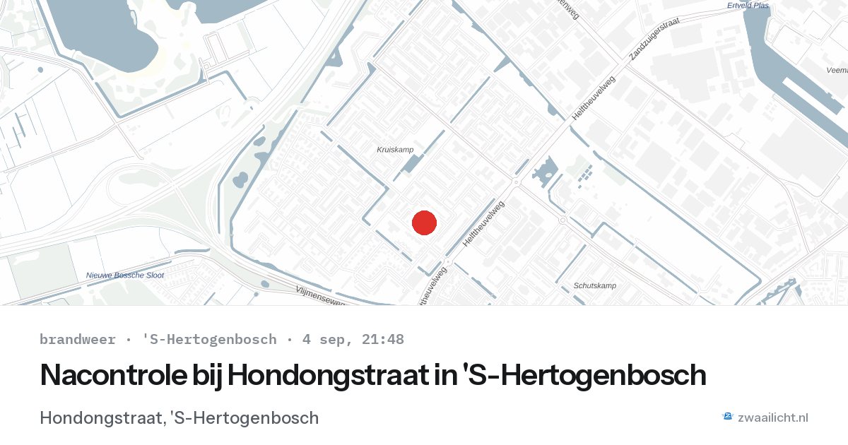 Nacontrole bij Hondongstraat in 'S-Hertogenbosch — 4 sep 2026