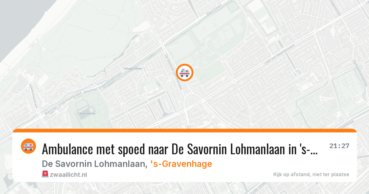 Ambulance met spoed naar De Savornin Lohmanlaan in 's-Gravenhage — 9 apr 2026
