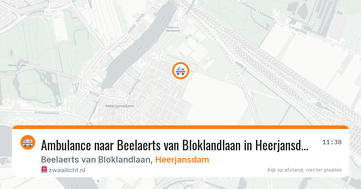 Ambulance naar Beelaerts van Bloklandlaan in Heerjansdam — 24 mrt 2026