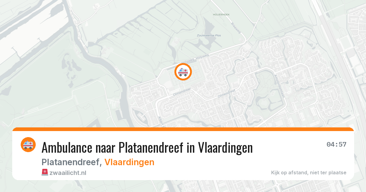 Ambulance naar Platanendreef in Vlaardingen — 17 mei 2026