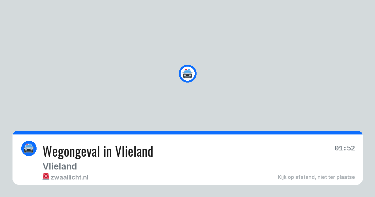 Wegongeval in Vlieland — 14 jul 2026
