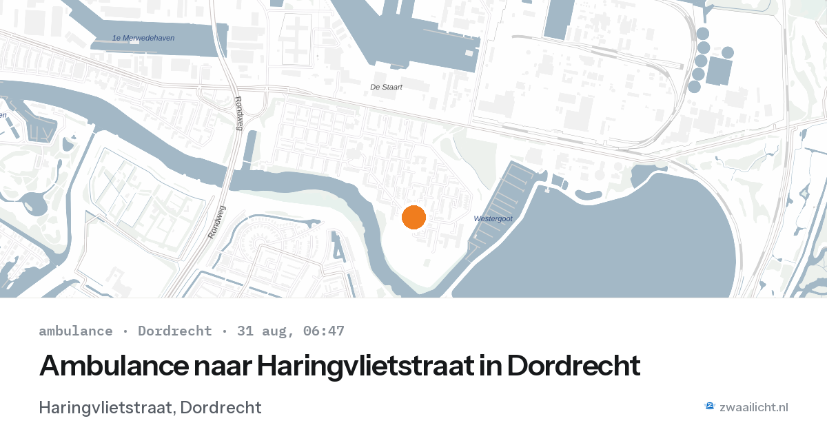 Ambulance naar Haringvlietstraat in Dordrecht — 31 aug 2026