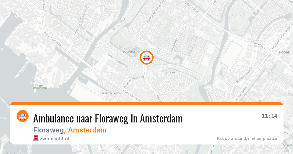 Ambulance naar Floraweg in Amsterdam — 11 aug 2026