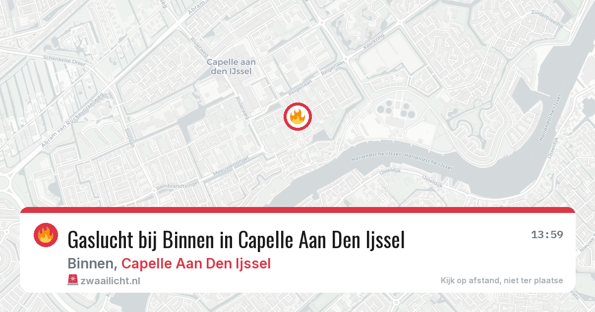 Gaslucht bij Binnen in Capelle Aan Den Ijssel — 3 aug 2026