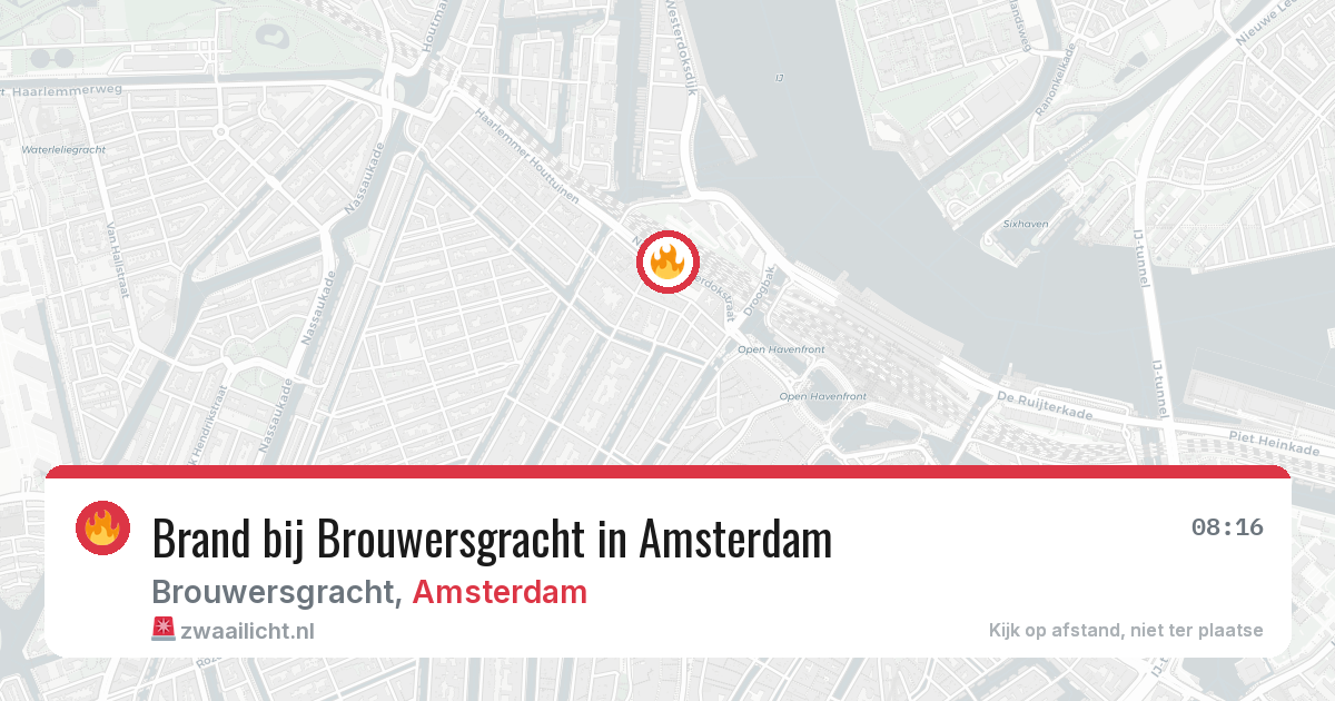 Brand bij Brouwersgracht in Amsterdam — 31 jul 2026