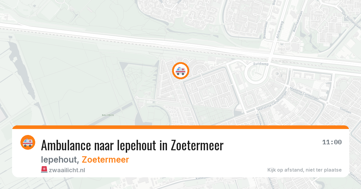 Ambulance naar Iepehout in Zoetermeer — 30 jul 2026