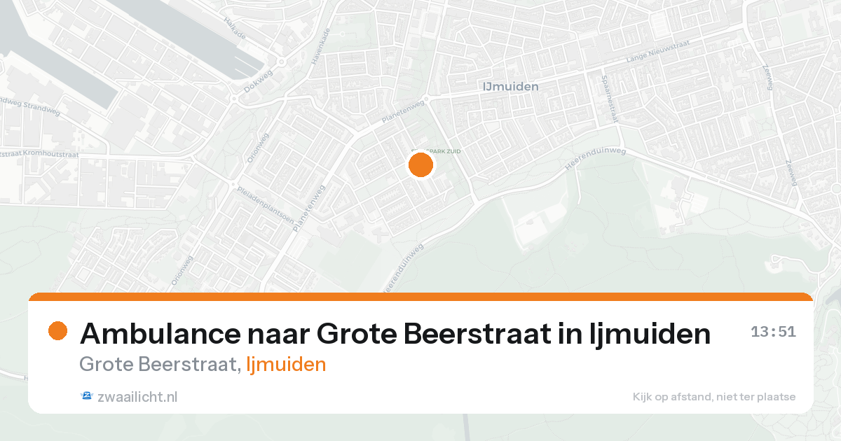 Ambulance naar Grote Beerstraat in Ijmuiden — 19 aug 2026