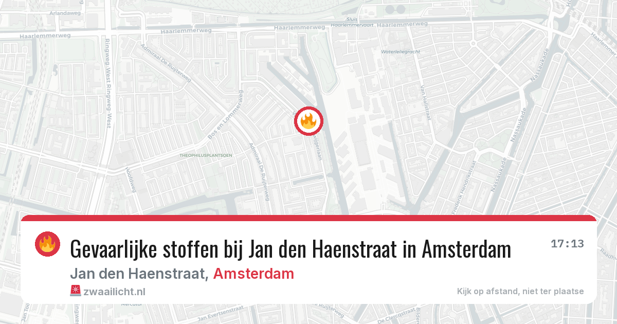 Gevaarlijke stoffen bij Jan den Haenstraat in Amsterdam — 9 jun 2026