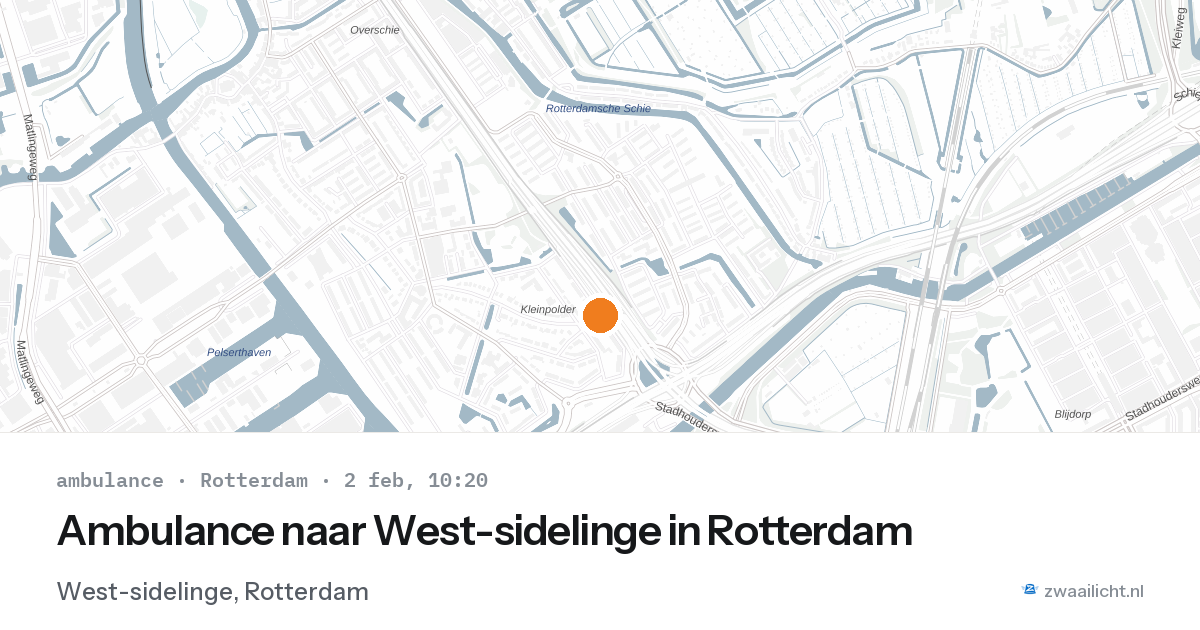 Ambulance naar West-sidelinge in Rotterdam — 2 feb 2026
