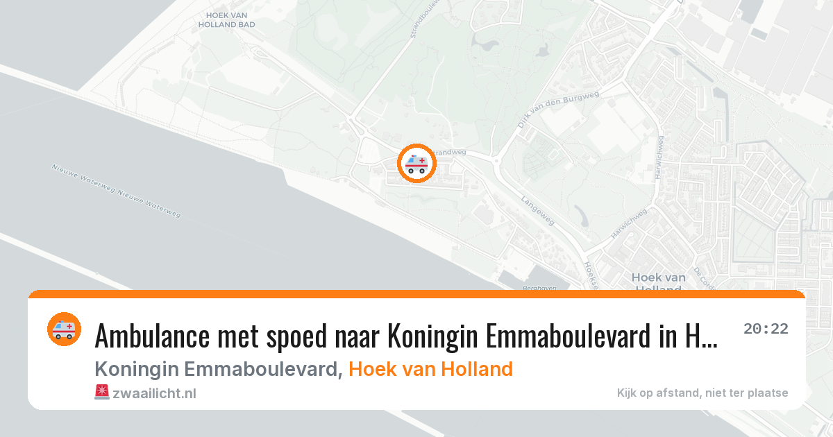 Ambulance met spoed naar Koningin Emmaboulevard in Hoek van Holland — 9 mei 2026