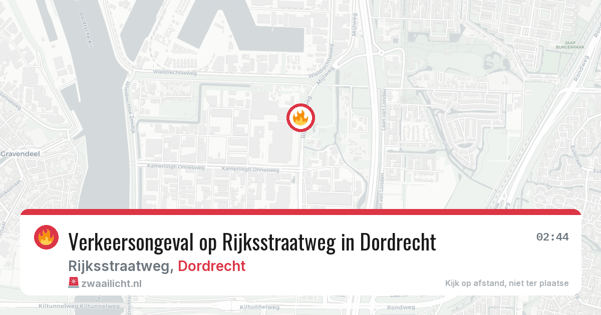 Verkeersongeval op Rijksstraatweg in Dordrecht — 31 jul 2026