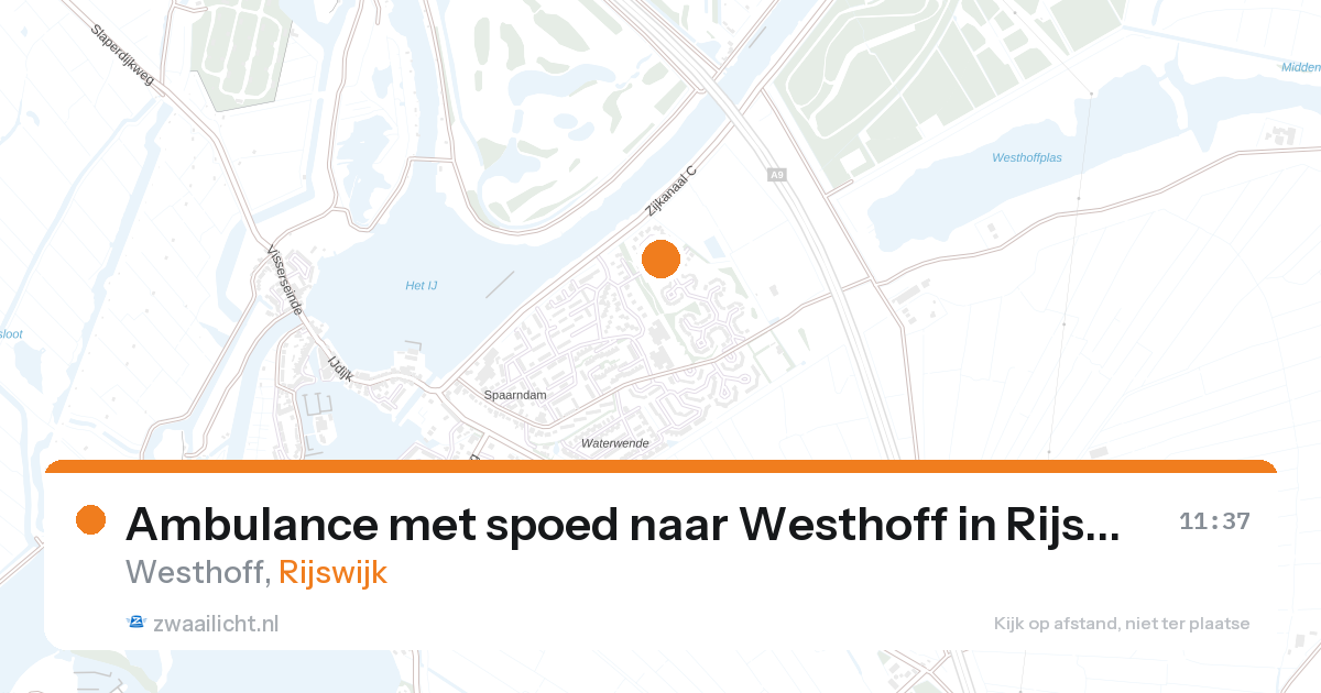 Ambulance met spoed naar Westhoff in Rijswijk — 28 aug 2026