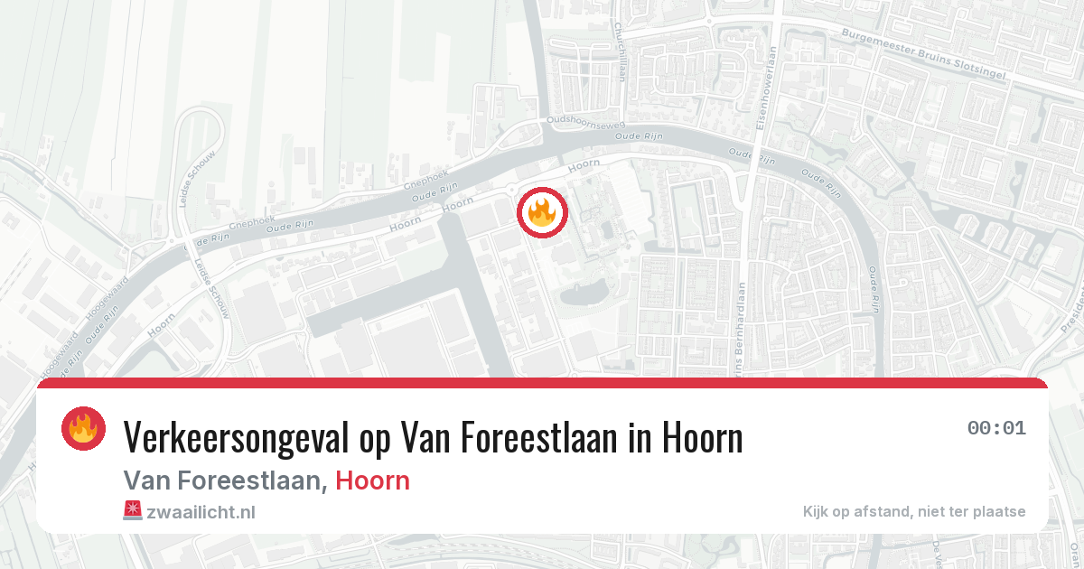 Verkeersongeval op Van Foreestlaan in Hoorn — 18 jul 2026