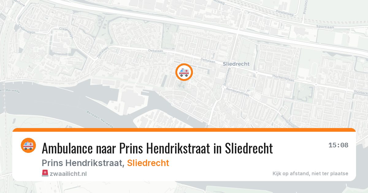Ambulance naar Prins Hendrikstraat in Sliedrecht — 19 jul 2026