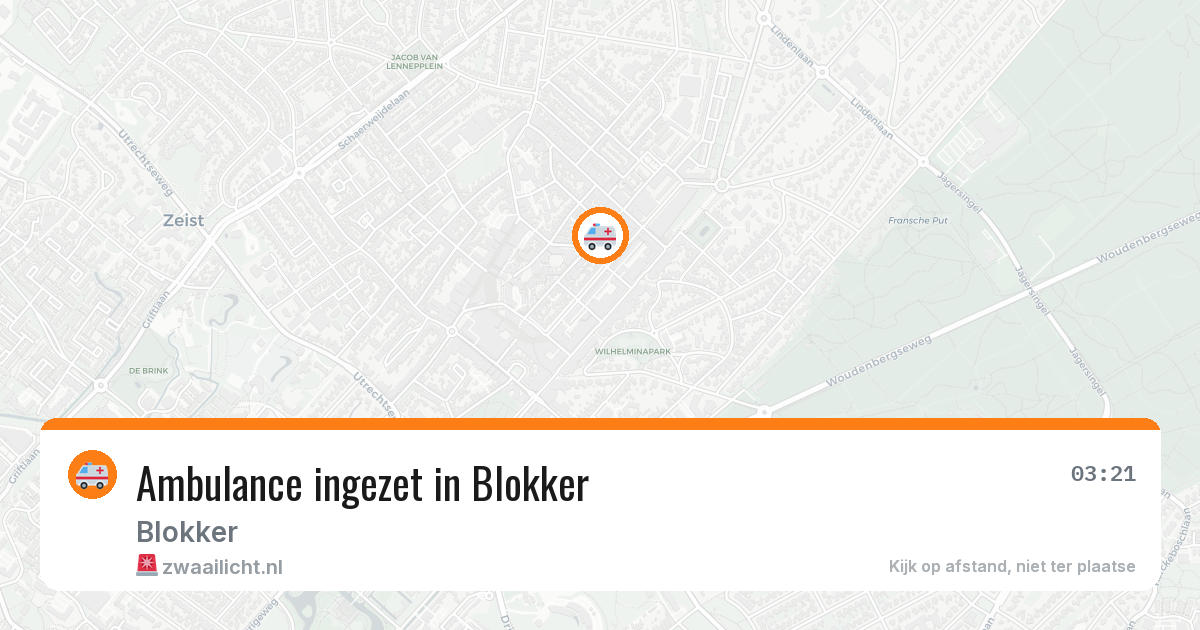 Ambulance ingezet in Blokker — 14 apr 2026 | 🚨 Zwaailicht.nl