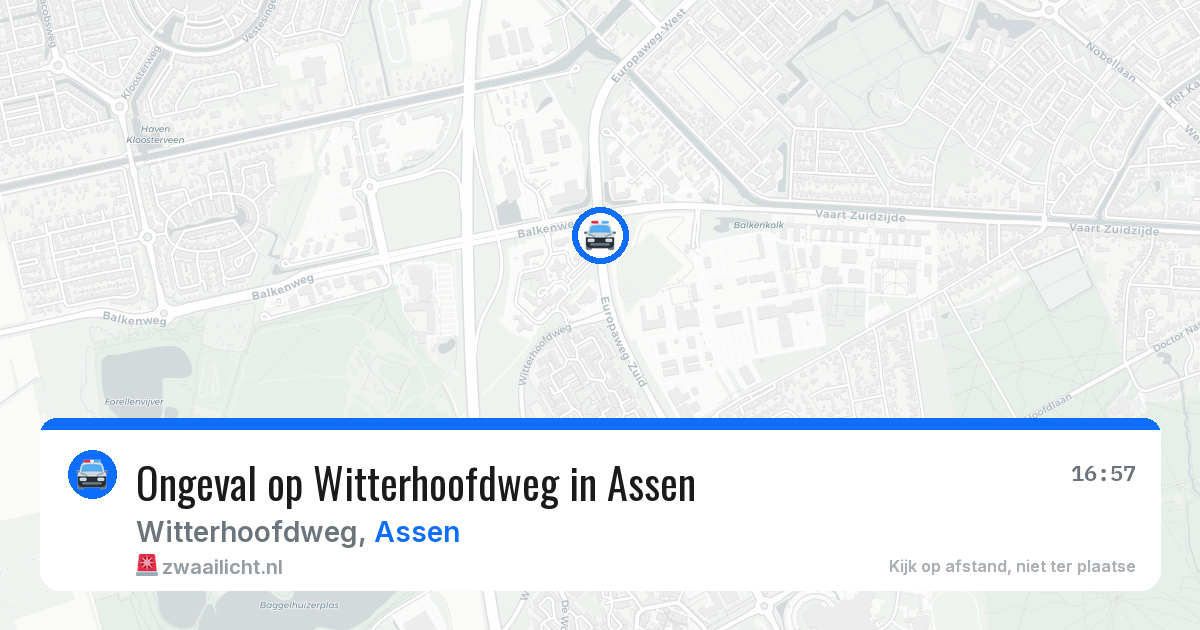 Ongeval op Witterhoofdweg in Assen — 11 mrt 2026