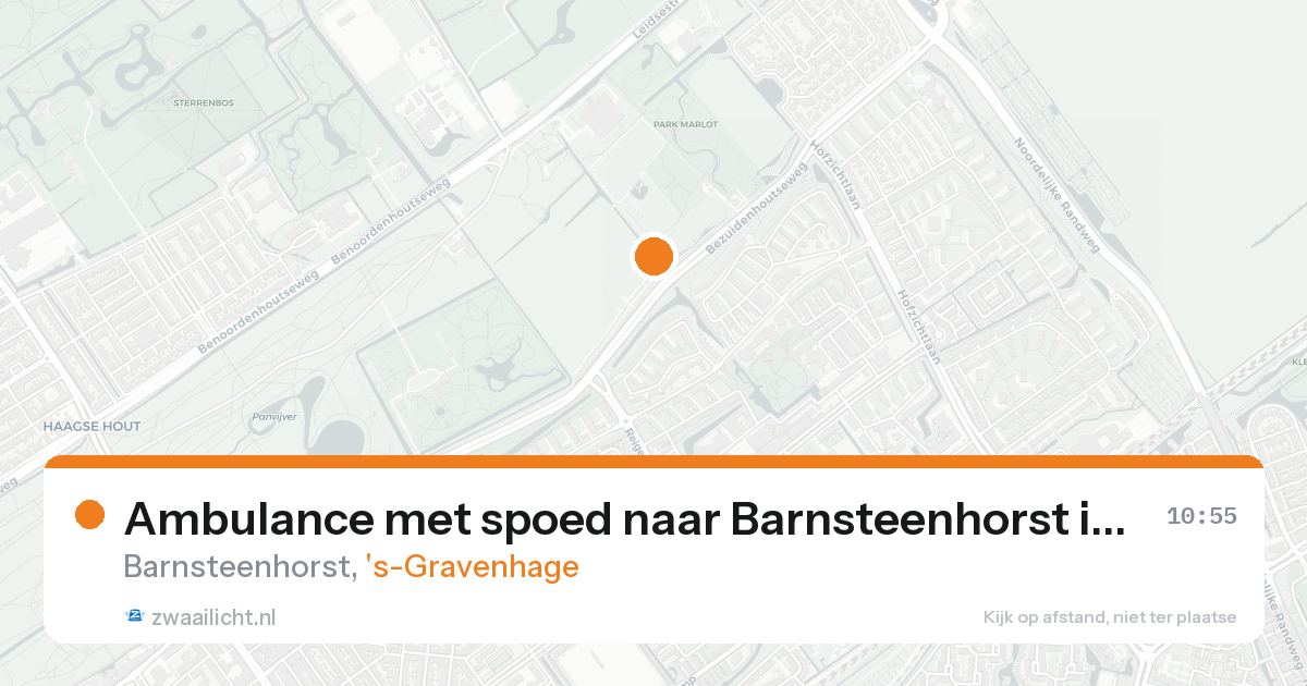 Ambulance met spoed naar Barnsteenhorst in 's-Gravenhage — 19 aug 2026