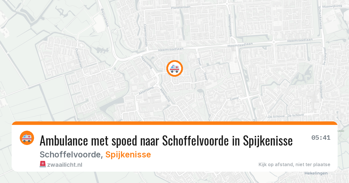 Ambulance met spoed naar Schoffelvoorde in Spijkenisse — 25 jun 2026
