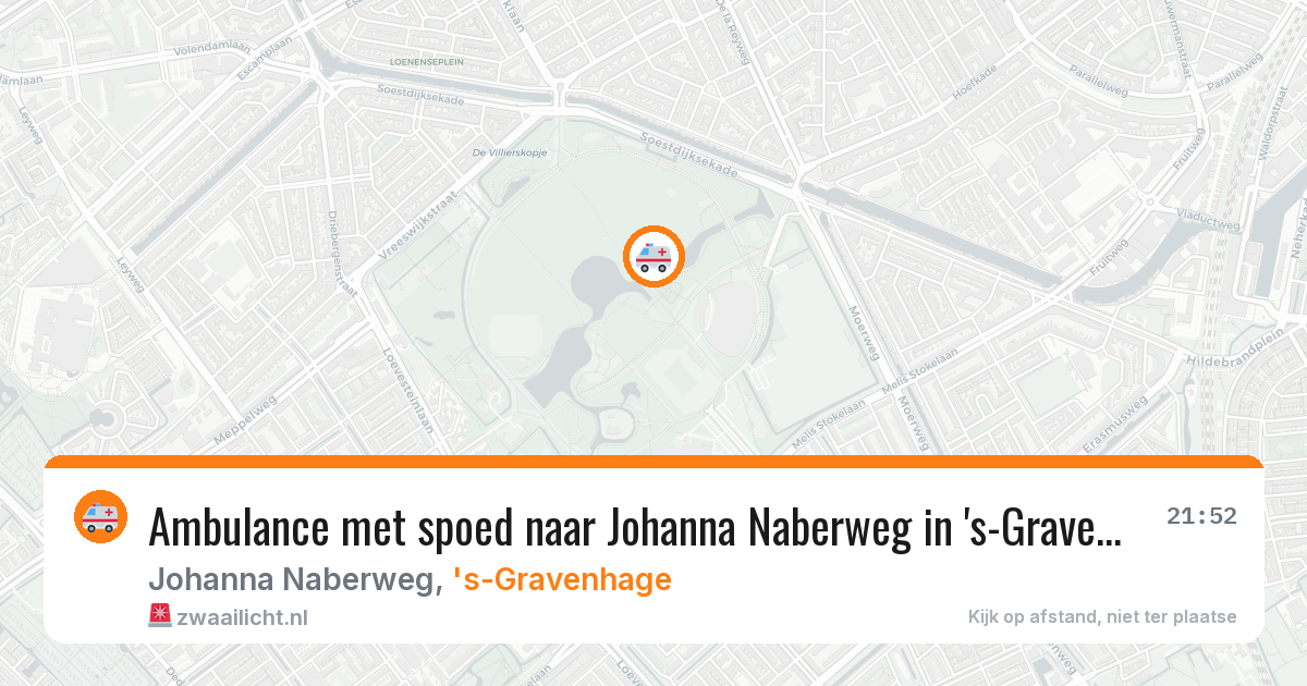 Ambulance met spoed naar Johanna Naberweg in 's-Gravenhage — 6 jul 2026