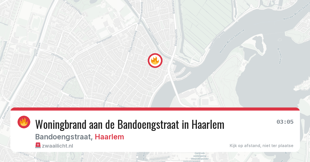 Woningbrand aan de Bandoengstraat in Haarlem — 22 jul 2026