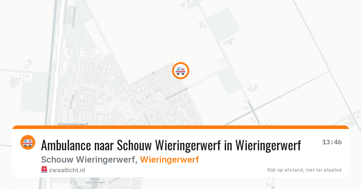 Ambulance naar Schouw Wieringerwerf in Wieringerwerf — 13 jun 2026