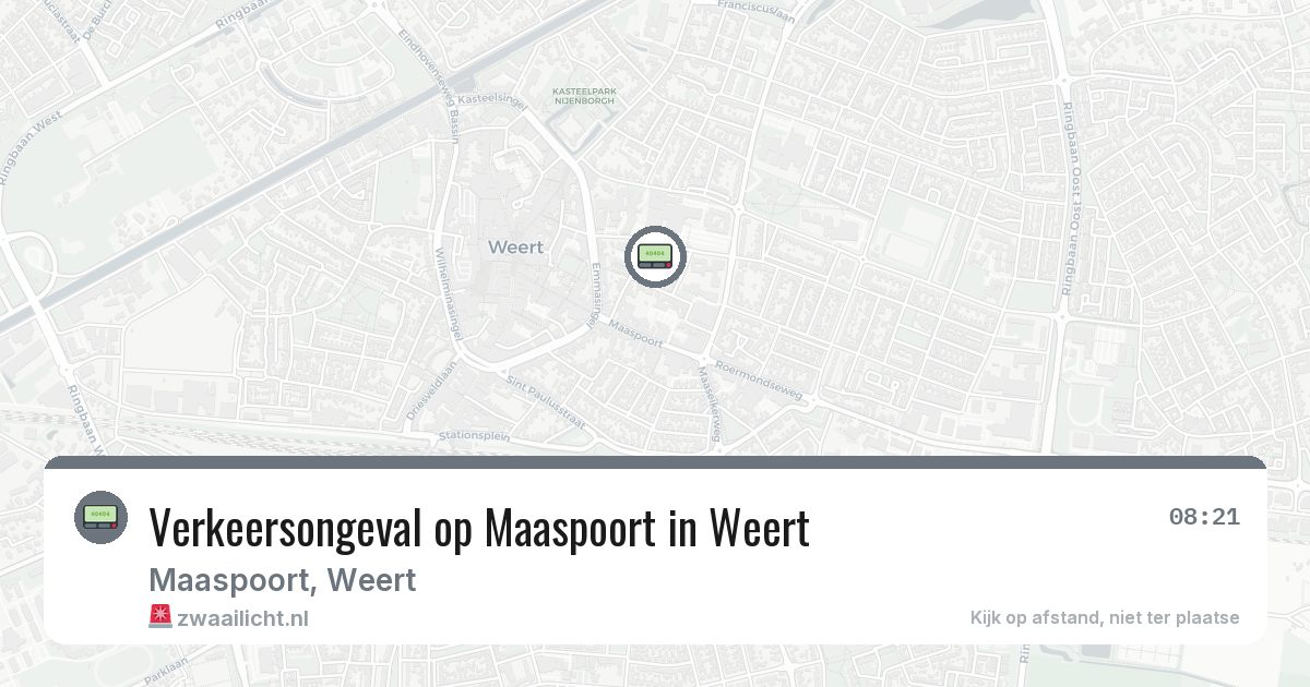 Verkeersongeval op Maaspoort in Weert — 3 mrt 2026