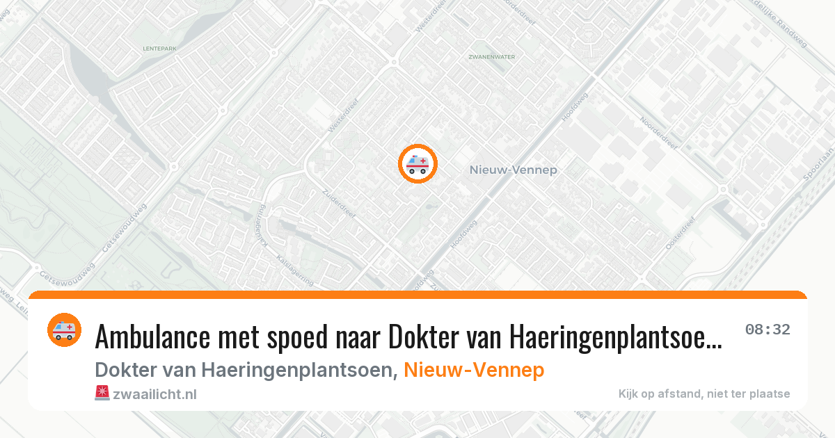 Ambulance met spoed naar Dokter van Haeringenplantsoen in Nieuw-Vennep — 1 apr 2026