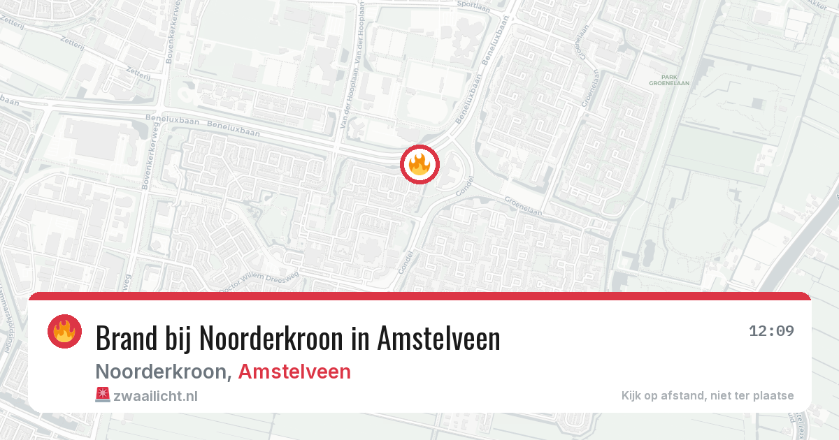 Brand bij Noorderkroon in Amstelveen — 31 mrt 2026