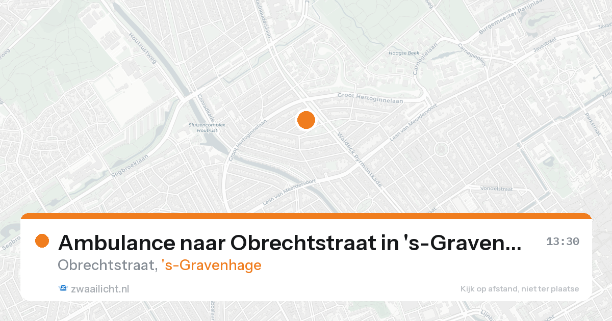 Ambulance naar Obrechtstraat in 's-Gravenhage — 20 aug 2026