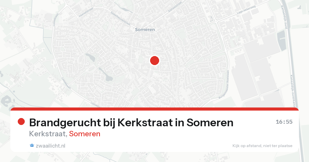 Brandgerucht bij Kerkstraat in Someren — 15 aug 2026