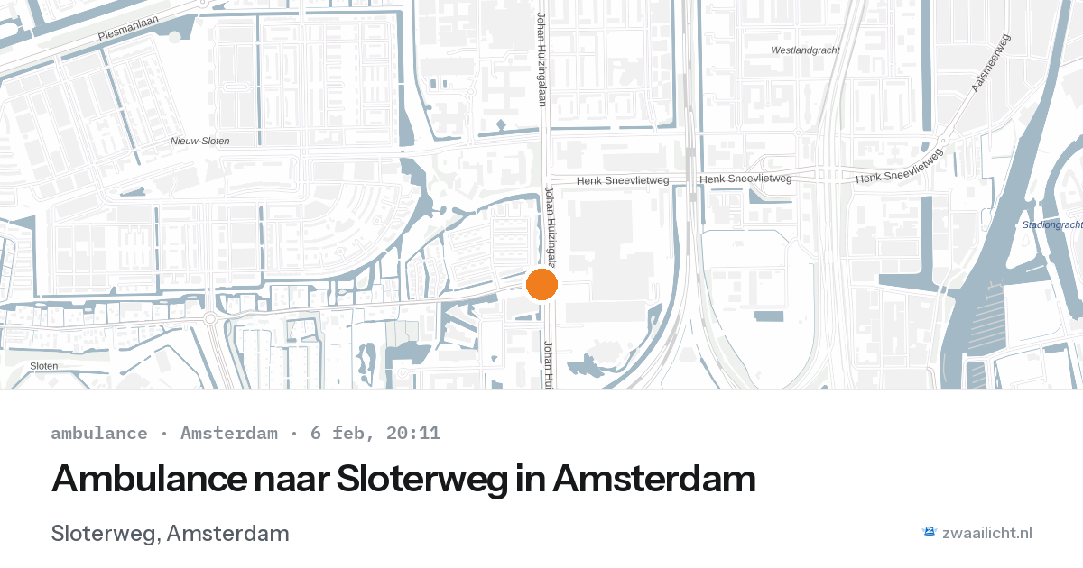 Ambulance naar Sloterweg in Amsterdam — 6 feb 2026