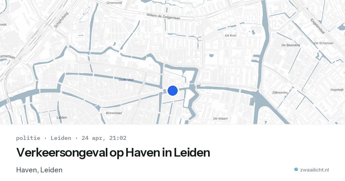 Verkeersongeval op Haven in Leiden — 24 apr 2026