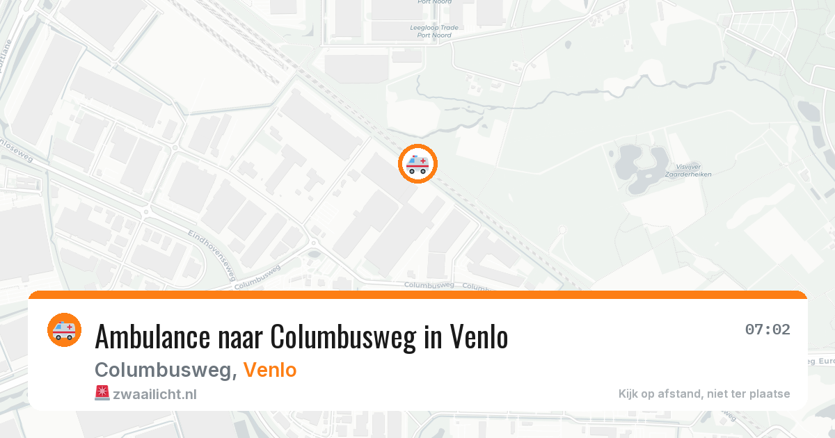 Ambulance naar Columbusweg in Venlo — 3 aug 2026