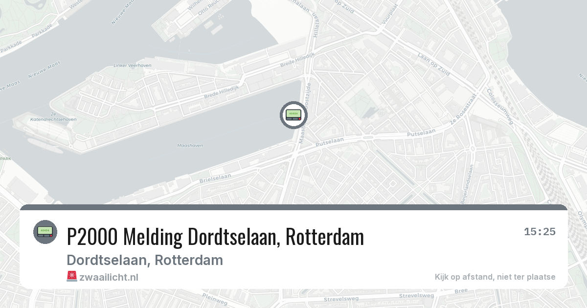 P2000 Melding Dordtselaan, Rotterdam — 10 mrt 2026