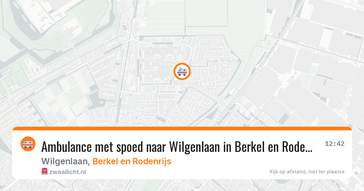Ambulance met spoed naar Wilgenlaan in Berkel en Rodenrijs — 29 jan 2026