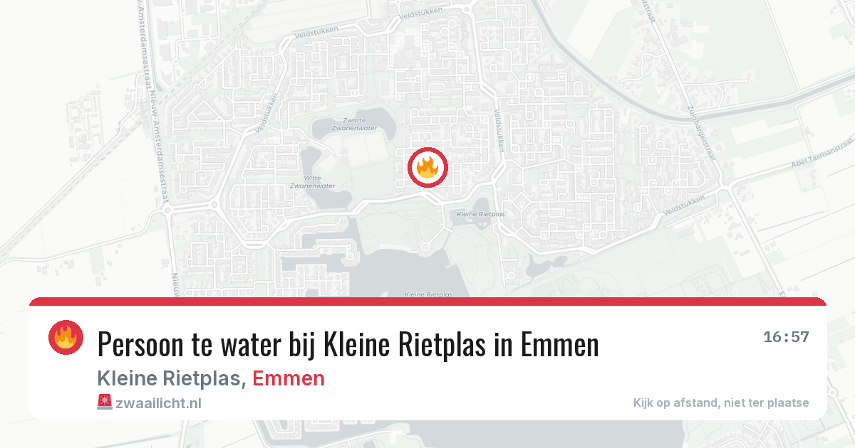 Persoon te water bij Kleine Rietplas in Emmen — 29 jul 2026