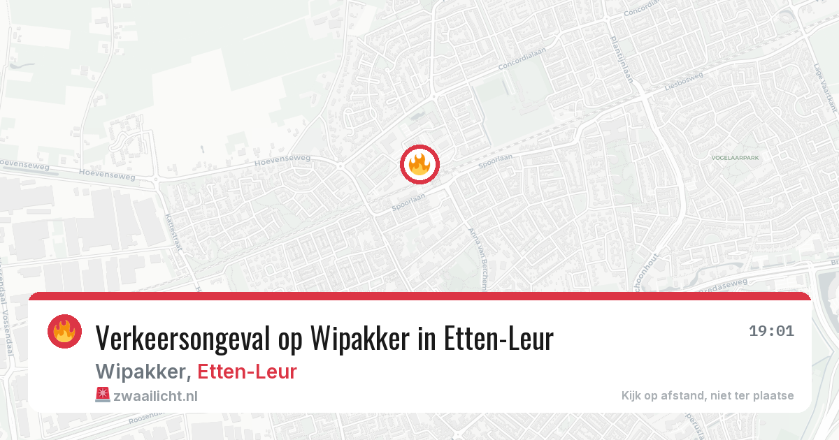 Verkeersongeval op Wipakker in Etten-Leur — 18 jun 2026