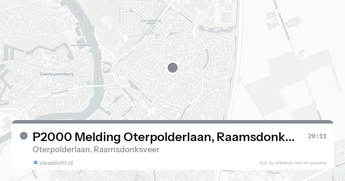 P2000 Melding Oterpolderlaan, Raamsdonksveer — 17 aug 2026
