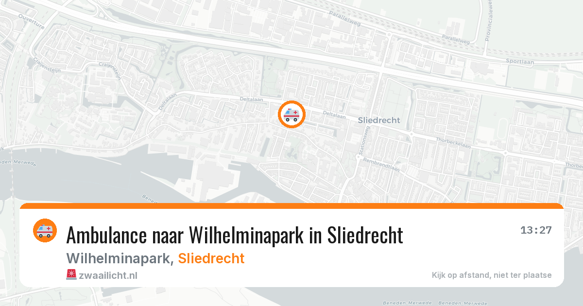 Ambulance naar Wilhelminapark in Sliedrecht — 19 mrt 2026
