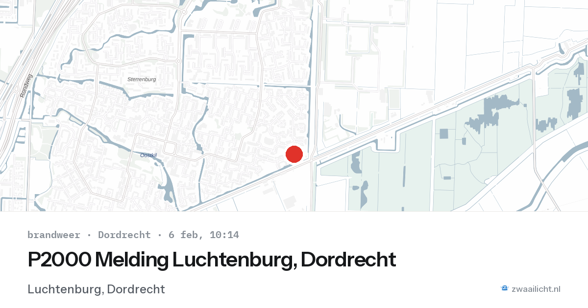 P2000 Melding Luchtenburg, Dordrecht — 6 feb 2026