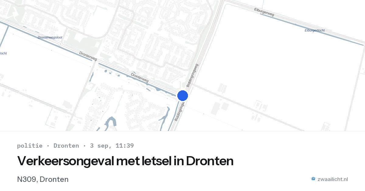 Verkeersongeval met letsel in Dronten — 3 sep 2026