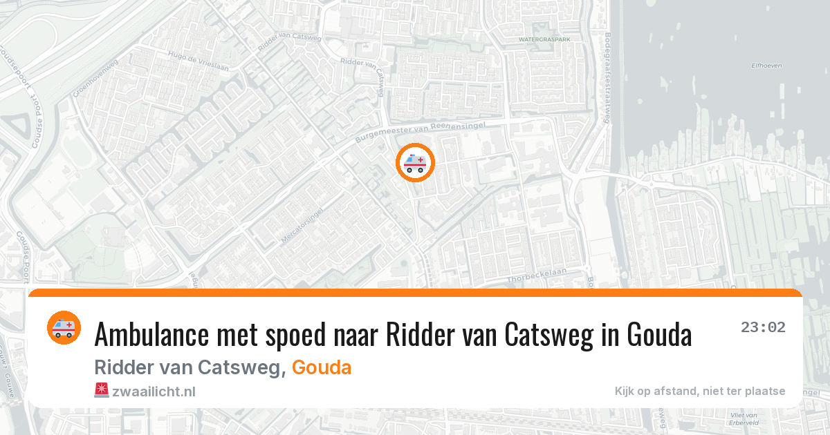 Ambulance met spoed naar Ridder van Catsweg in Gouda — 19 mei 2026