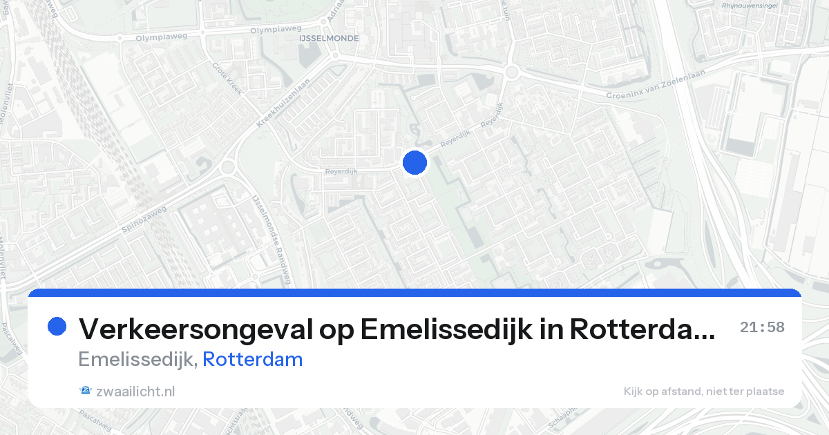 Verkeersongeval op Emelissedijk in Rotterdam — 21 aug 2026