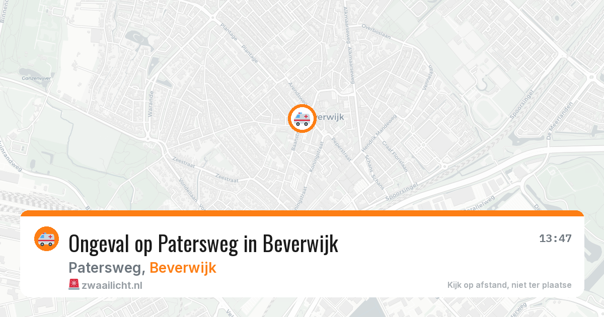 Ongeval op Patersweg in Beverwijk — 18 jan 2026