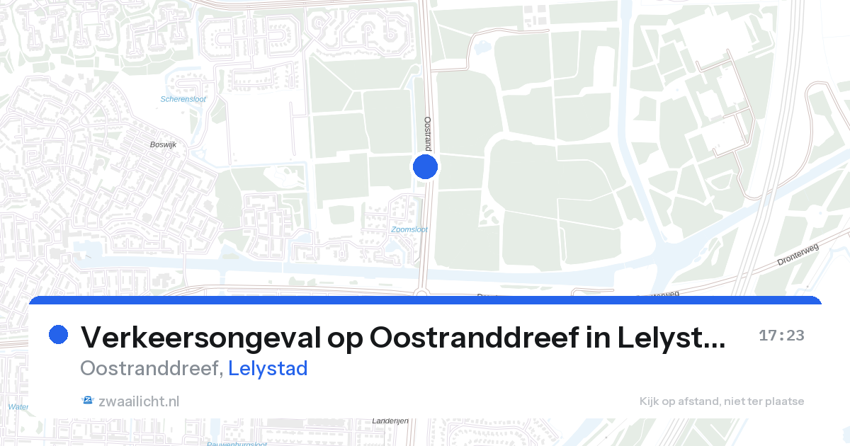 Verkeersongeval op Oostranddreef in Lelystad — 28 aug 2026