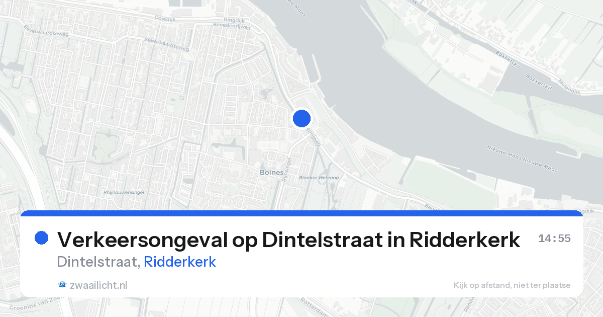 Verkeersongeval op Dintelstraat in Ridderkerk — 18 aug 2026