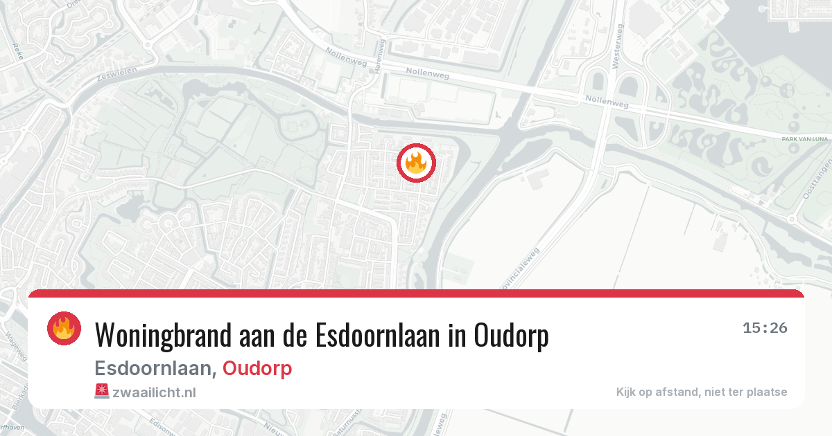 Woningbrand aan de Esdoornlaan in Oudorp — 1 mei 2026