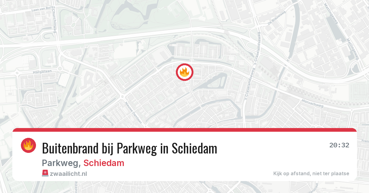 Buitenbrand bij Parkweg in Schiedam — 28 jul 2026